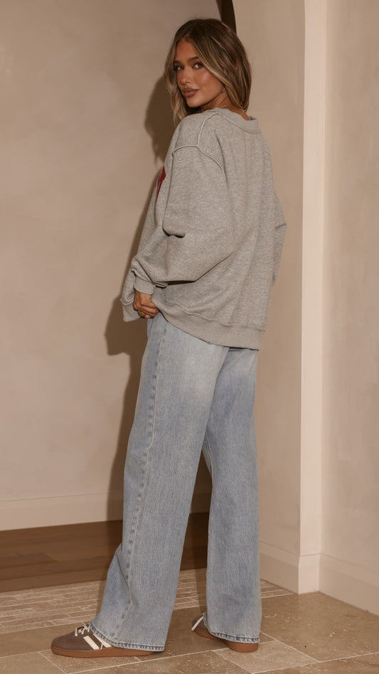 Indiana Crewneck Sweater - Grey