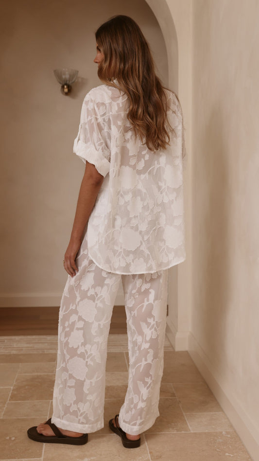 Mollie Lace Shirt - White