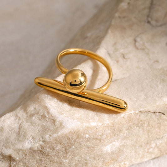 Geometric Minimalist Open Ring