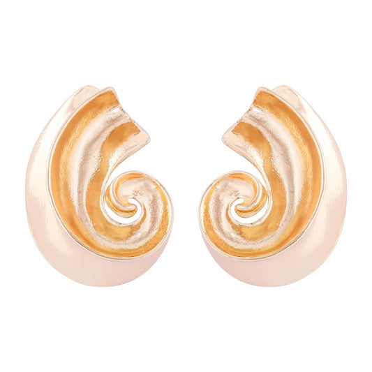 Twisted Electroplated Alloy Earrings