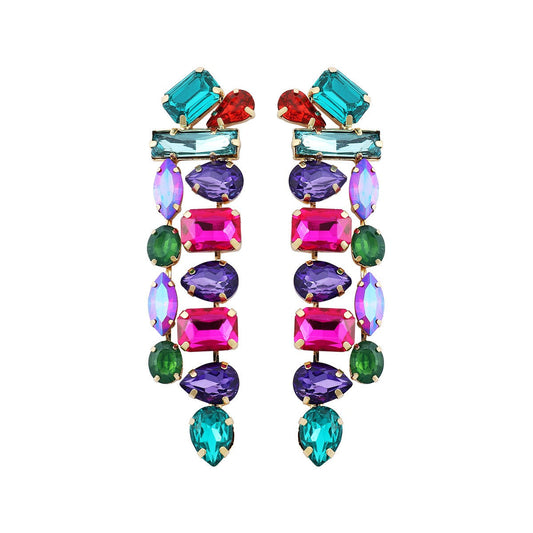 Sparkly Diamond Alloy Geometric Earrings