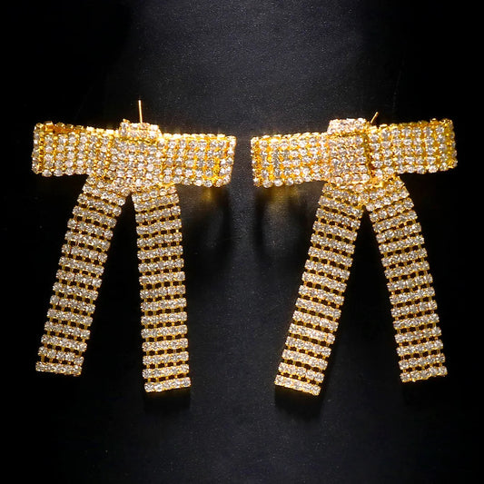 Pre Order: Bow Statement Hanging Earrings