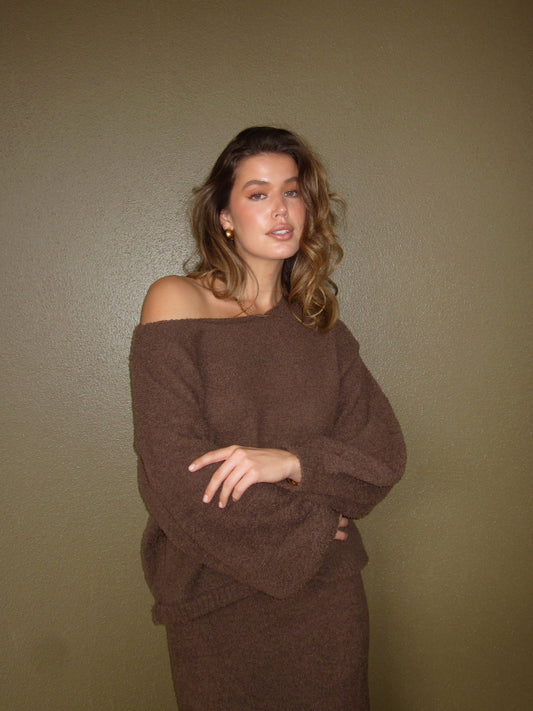 Cohen Knit Jumper - Chocolate