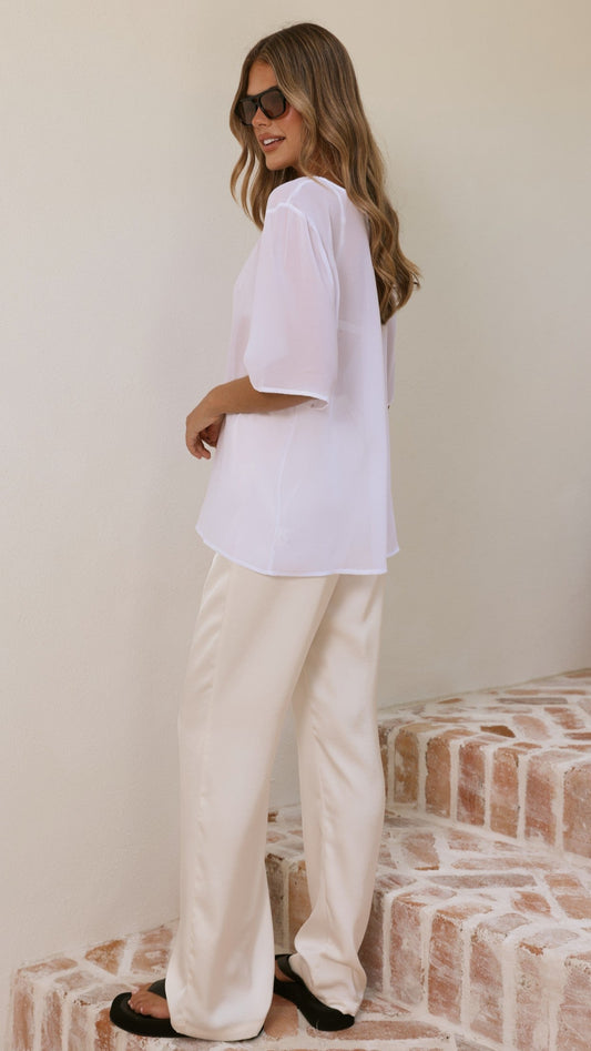 Davette Mesh T-Shirt - White