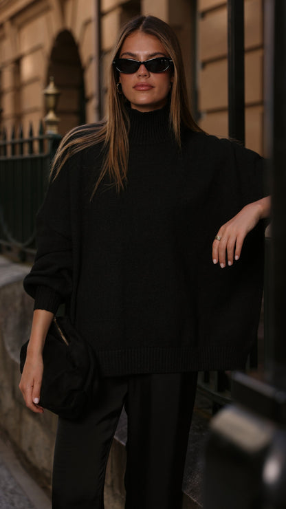 Harita Knitted Sweater - Black