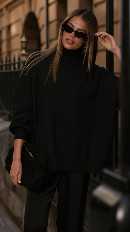 Harita Knitted Sweater - Black