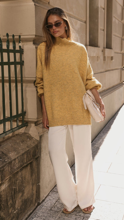 Harita Knitted Sweater - Mustard