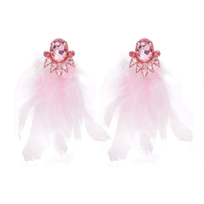 Pre Order:  Bohemian Feather Tassel Earrings