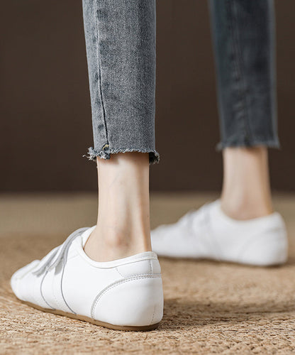 Casual Green Suede Buckle Strap Splicing Flat Shoes For Women