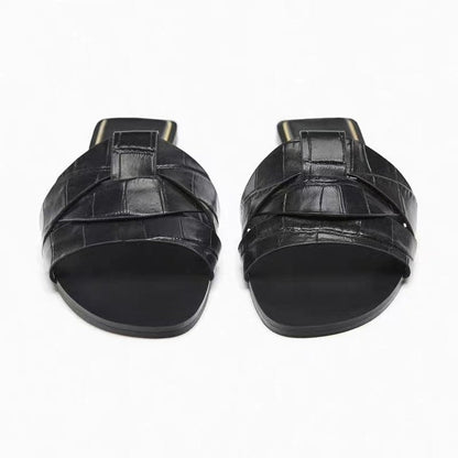 Casual Cross Band Flat Sandals