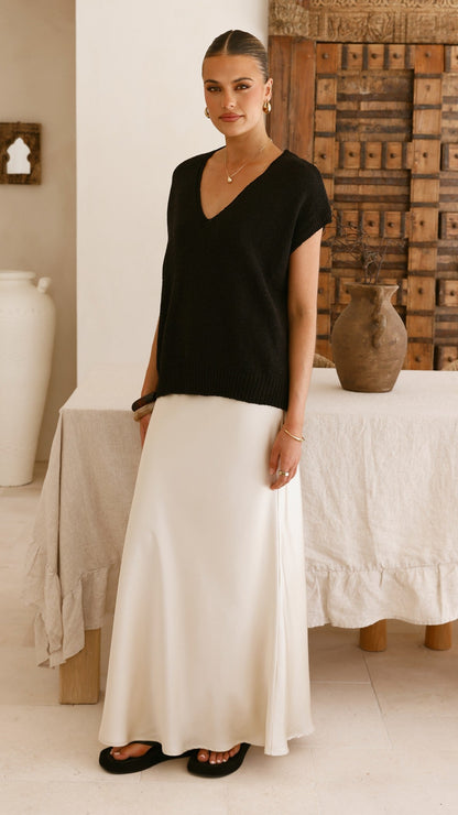 Stelaria Knit Top - Black
