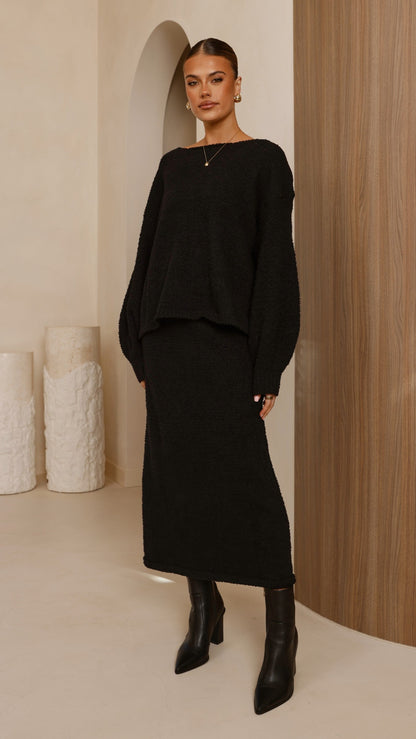Cohen Knit Jumper - Black