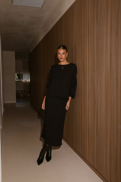 Cohen Knit Jumper - Black