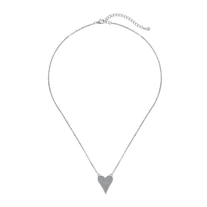 Pendant Heart-Shaped Zircon Necklace