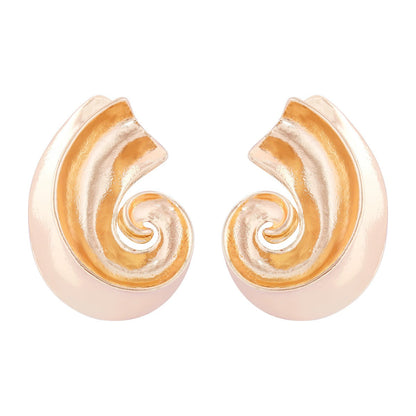 Twisted Electroplated Alloy Earrings