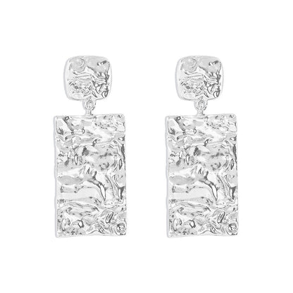 Geometric Retro Creative Alloy Pleated Earrings