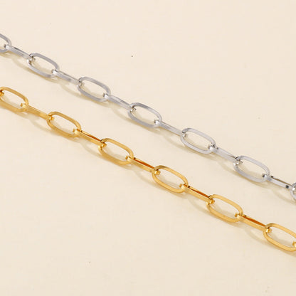 Heart Brushed Alloy Chain Necklace