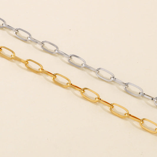 Heart Brushed Alloy Chain Necklace