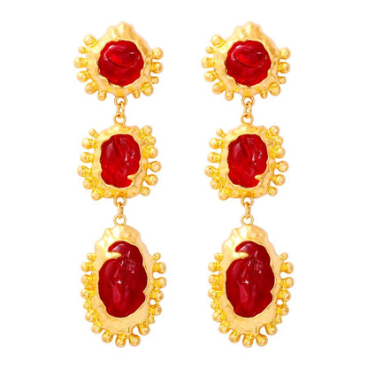 Pre Order:  Bohemian Geometric Resin Dangle Earrings
