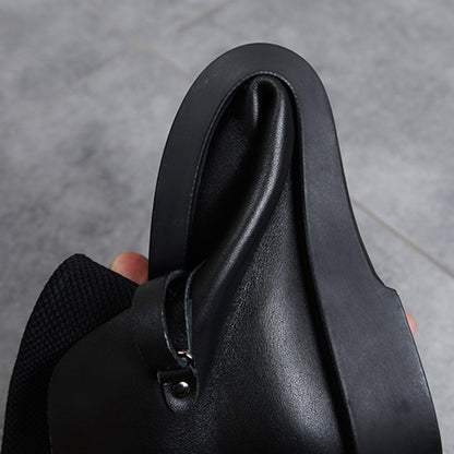 Cozy Vintage Leather Paneled Flats Martin Boots