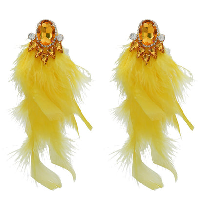 Pre Order:  Bohemian Feather Tassel Earrings