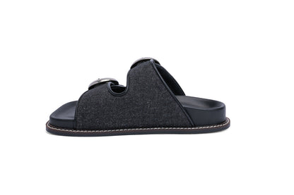 Casual Denim One-Line Beach Sandals