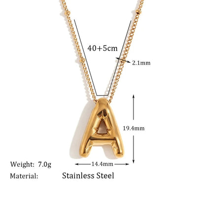 Alphabet Pendant Plated Necklace