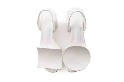 Chunky Heel Back Strap Open Toe Sandals