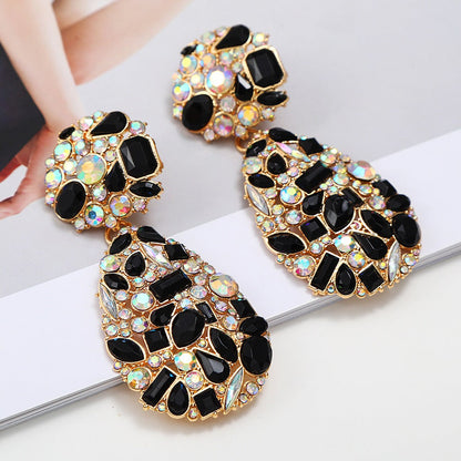 Water Drop Crystal Pendant Earrings