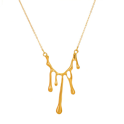 Dripping Lava Pendant Necklace