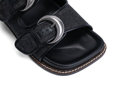 Casual Denim One-Line Beach Sandals