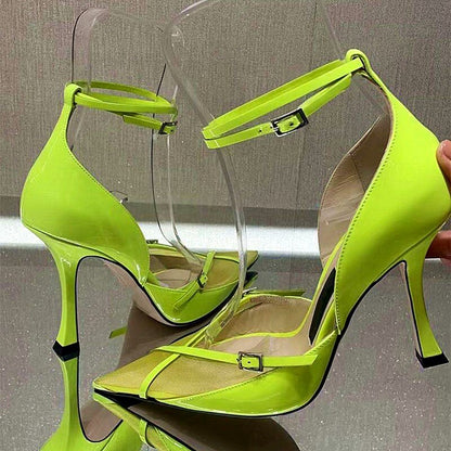Cross Strap Mesh Party Sandals