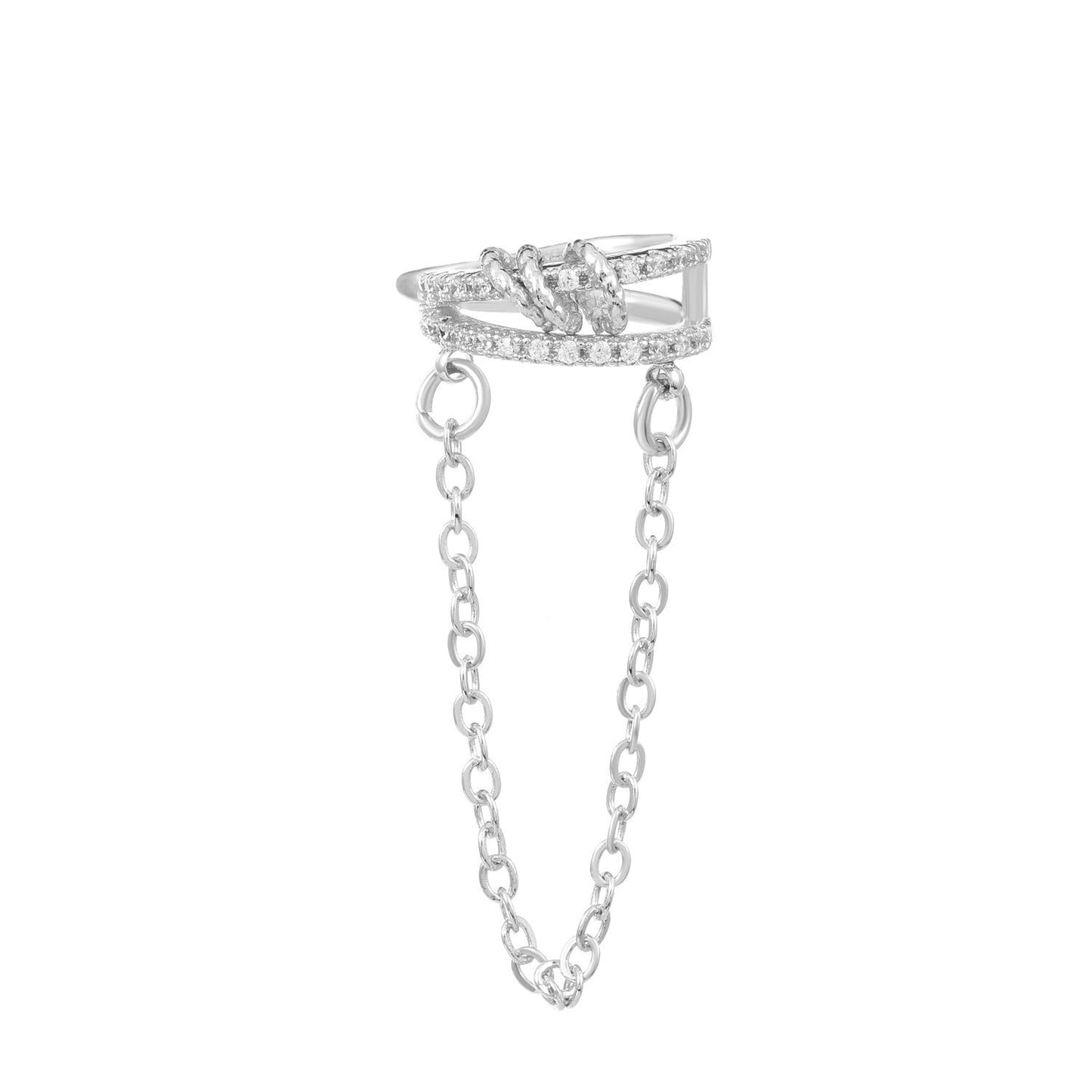Geometric Hoop Ear Bone Clip Earrings