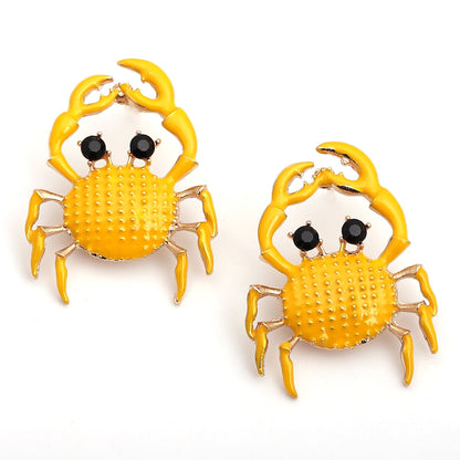 Cute Little Crab Alloy Earrings