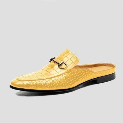 Croc Pattern Half Loafers