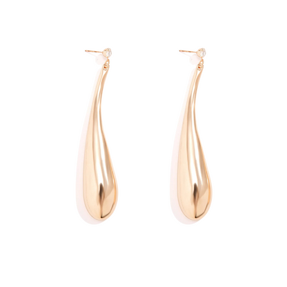 Oversized Teardrop Earrings - Necklace