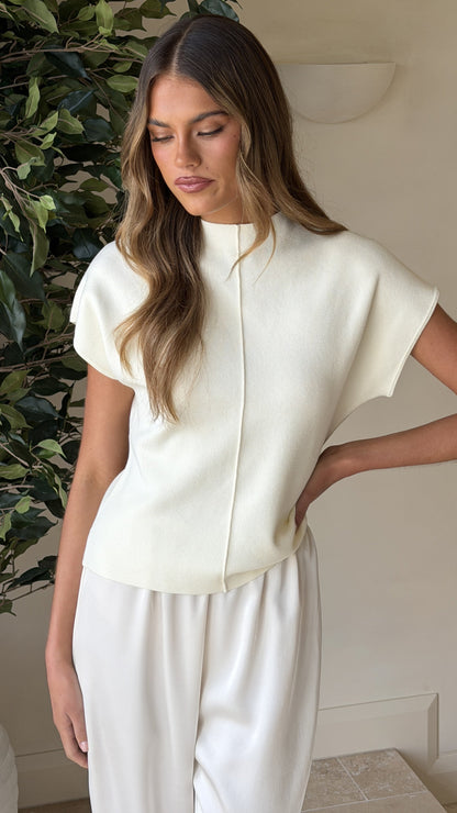 Shiloh Knit Top - Cream