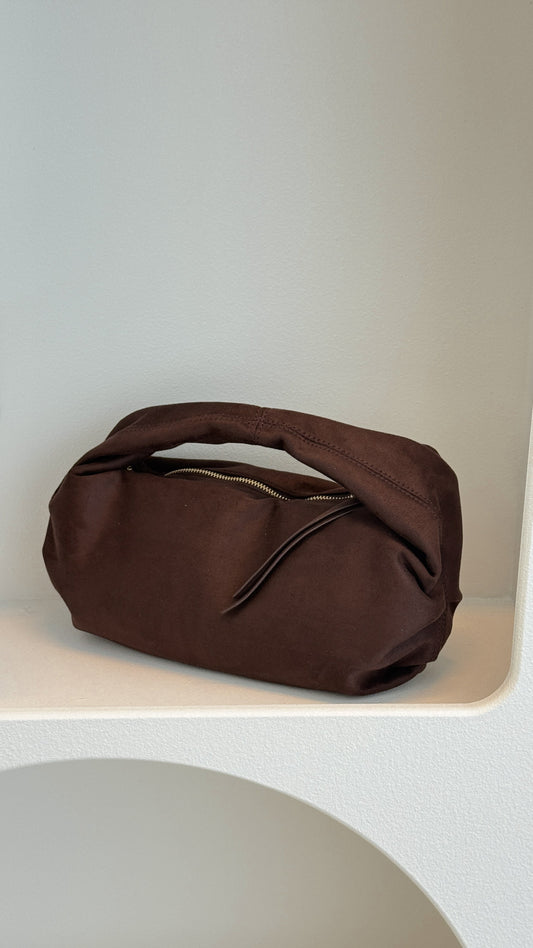 Renee Shoulder Bag - Chocolate Suede