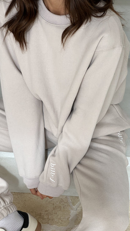 Billy J Crewneck Jumper - Beige