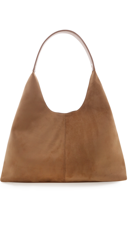Tammy Shoulder Bag - Dark Tan Suede