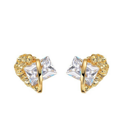 Geometric Zircon Earrings