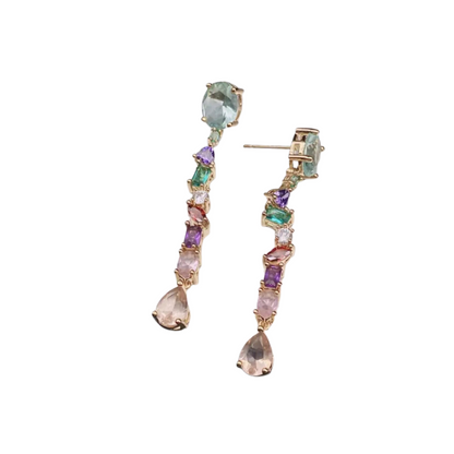 Water Drop Tassel Dangle Earrings