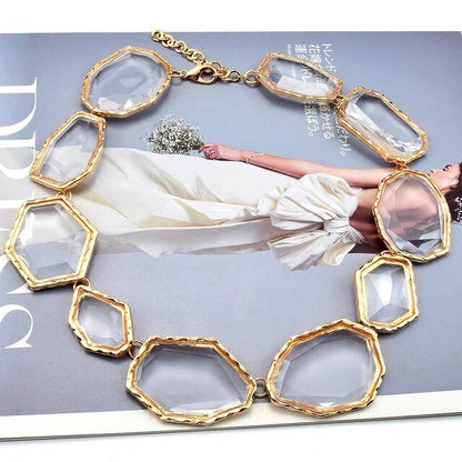 Pre Order:  Big Geometric Resin Necklace
