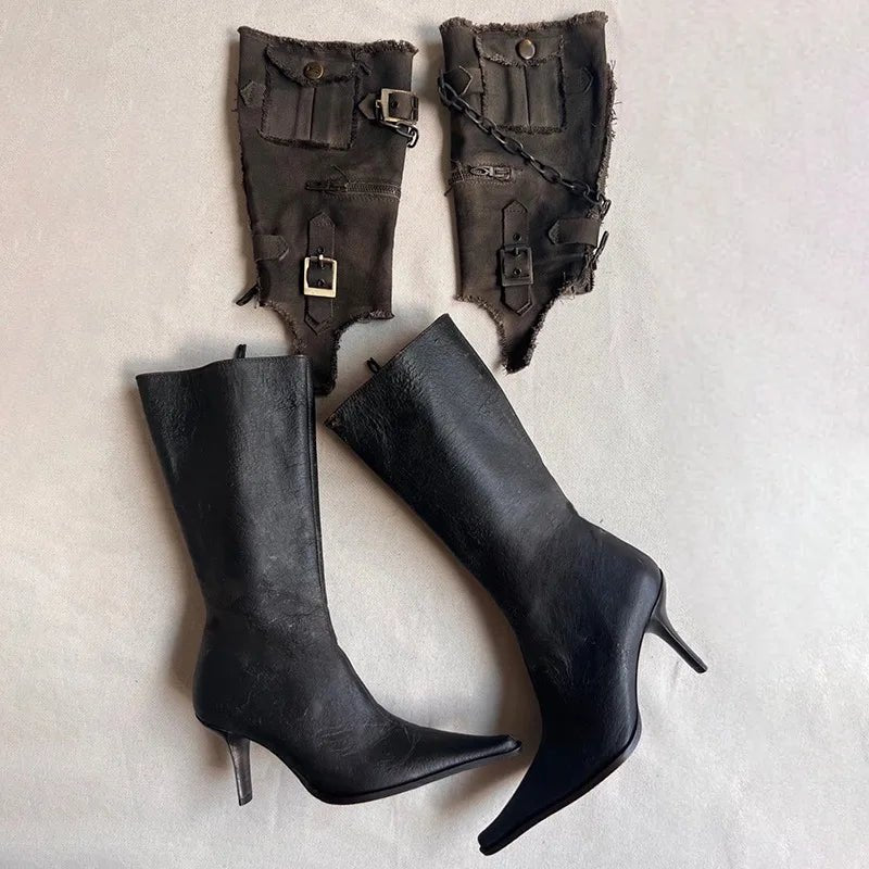 Detachable Tool Sleeve Cowboy Boots