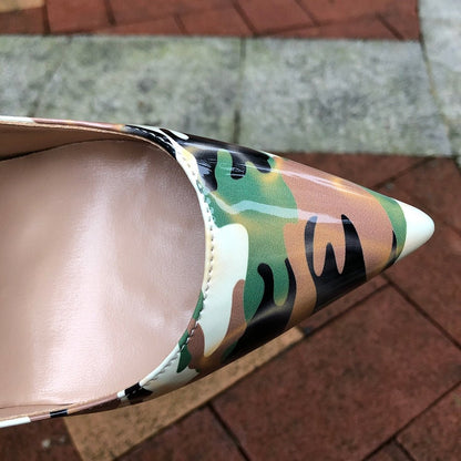 Green Camouflage Pumps