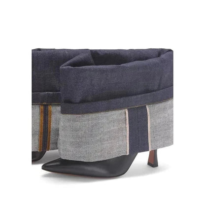 High-Heels Denim Short Boots