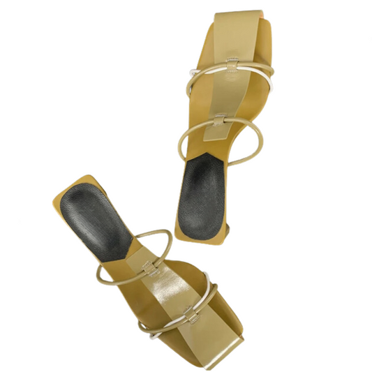 Casual Square Toe Block Heel Sandals