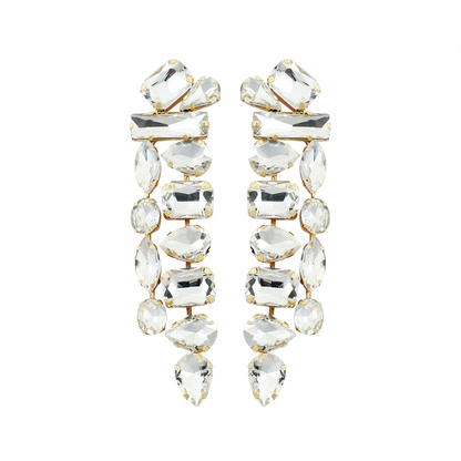 Sparkly Diamond Alloy Geometric Earrings