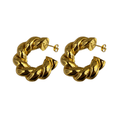 Rope Hoops Stud Earrings