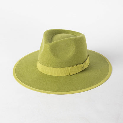 Wool Fedora with Ribbon